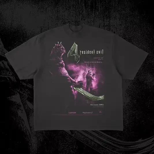 T-shirt Resident Evil Biohazard 3 en coton à manches courtes