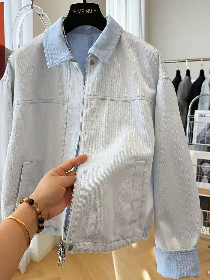 Manteau en Denim décontracté coréen pour femmes