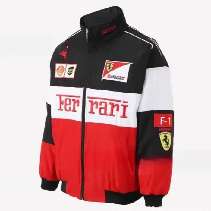 Costume de course F1 de Style fin brodé, veste d'uniforme de Baseball pour moto de Style européen et américain pour Ferrari 488 GTE EVO