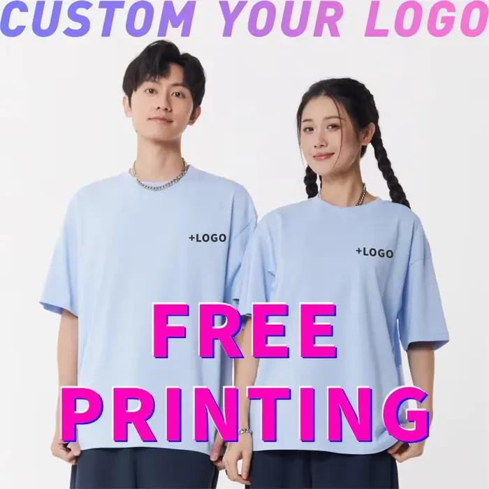 T-shirt unisexe 100% coton décontracté avec logo imprimé gratuit pour sportifs et amateurs de bricolage occasions spéciales