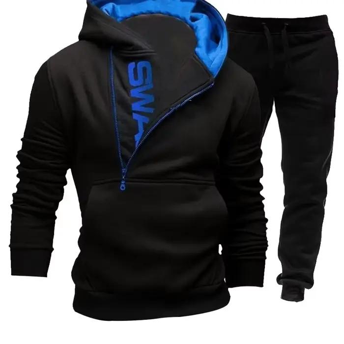 Sweat-shirt à capuche avec fermeture éclair pour homme