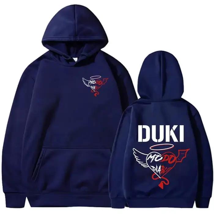 Sweat à capuche homme Duki décontracté pour automne et hiver haute qualité polyester styles hip-hop rock et rue occasions multiples