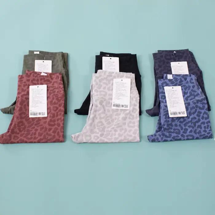 Combinaison de yoga taille haute à imprimé léopard pour femme, pantalon de sport et de fitness, séchage rapide, moulant, jogging, 9 points