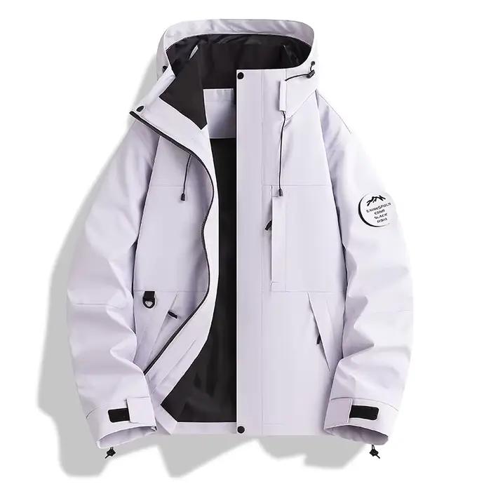 Veste coupe-vent courte unisexe 2026 à capuche