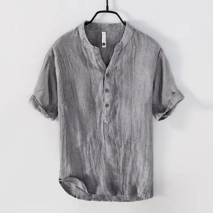 T-Shirt Vintage en lin pour hommes