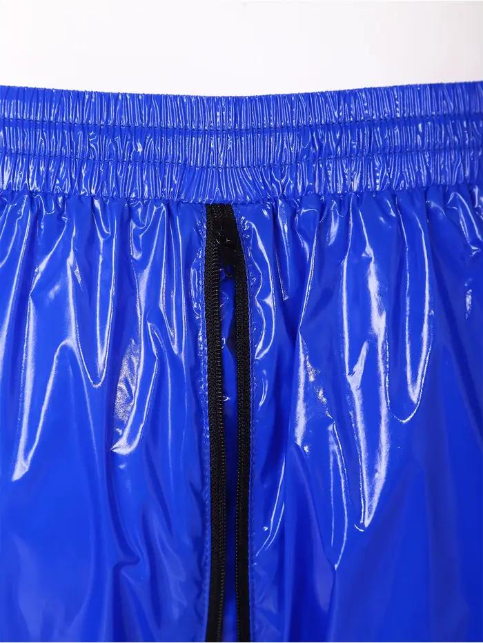 Pantalon de jogging imperméable pour homme avec fermeture éclair à l'entrejambe et bandes réfléchissantes – Idéal pour