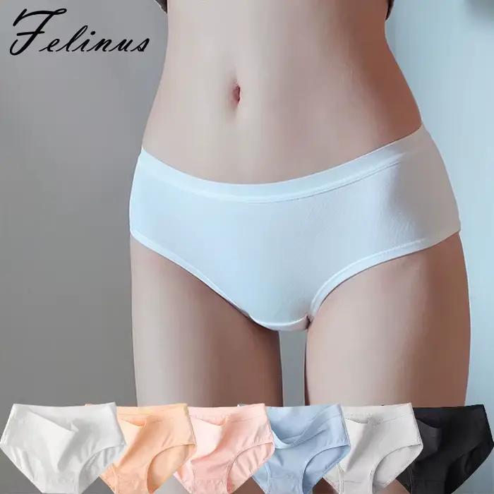 Felinus femmes culottes près du corps sous-vêtements coton sans couture confortable respirant couleur Pure slips doux sans Trace conception