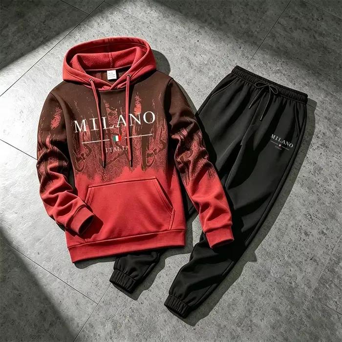Nouvel Arrivage 2026 – Ensemble Survêtement Homme Tendance Italie : Sweat à Capuche et Pantalon de Jogging Sport Décontracté 2 Pièces