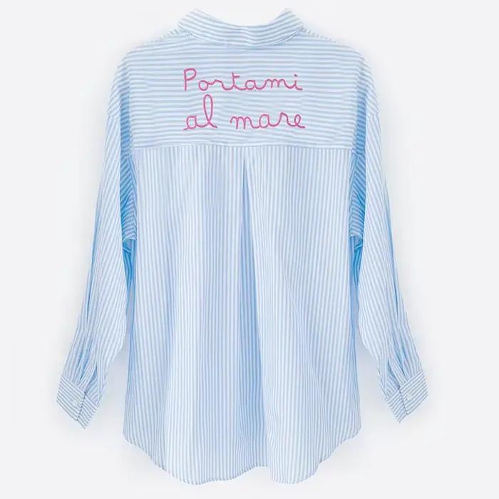 Chemise rayée polyvalente à coupe décontractée CH