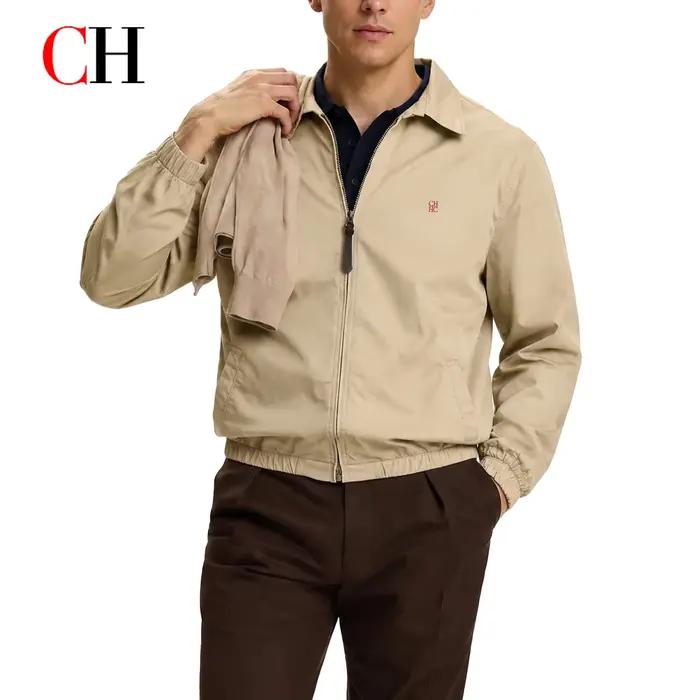 Veste Harrington Premium Brodé du Logo CH pour Homme