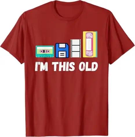 Drôle je suis cette vieille années 1980 Cassette VHS disquette rétro Tech T-Shirt