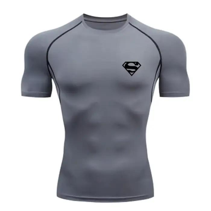 T-shirt de compression homme 2026 à manches courtes – Maillot de sport fitness