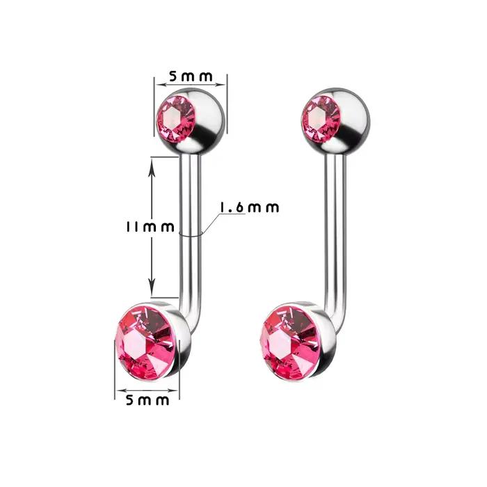 1PC titane Christina capuche verticale Piercing rond lèvre ventre nombril anneaux Sexy brillant vagin génital VCH sourcil corps bijoux