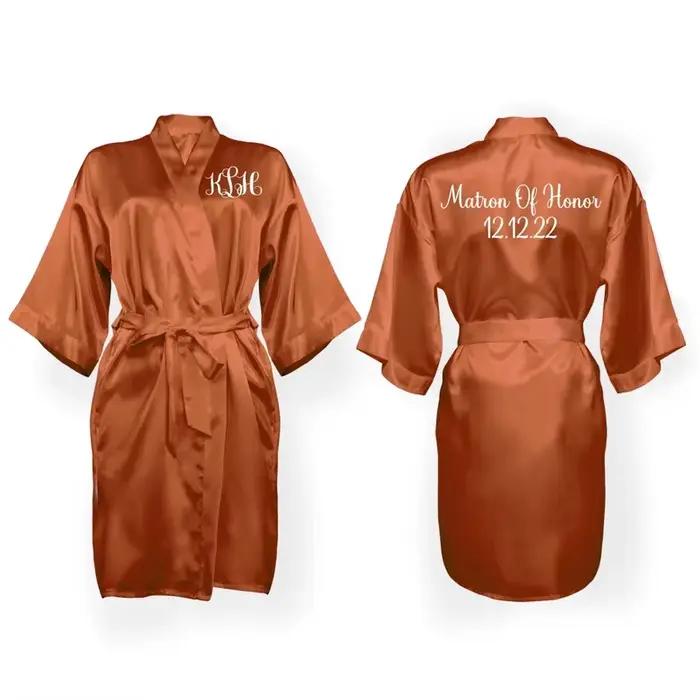Robe de demoiselle d'honneur personnalisée en terre cuite