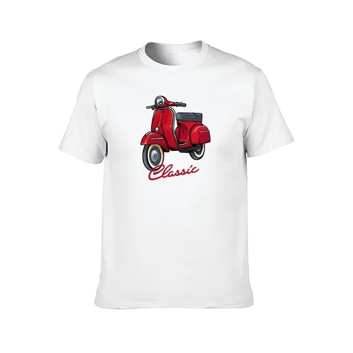 Italie classique Scooter cyclomoteur vélo rétro amour Vintage T-Shirt homme décontracté