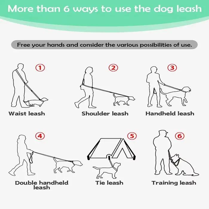 Laisse de chien mains libres pour animaux de compagnie marche course Jogging laisse de chien réglable ceinture de taille sangle de poitrine corde de Traction accessoires pour chiens