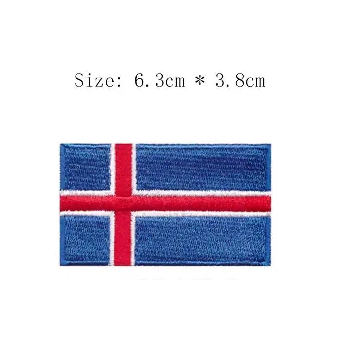 Islande 2.5 "drapeau brodé