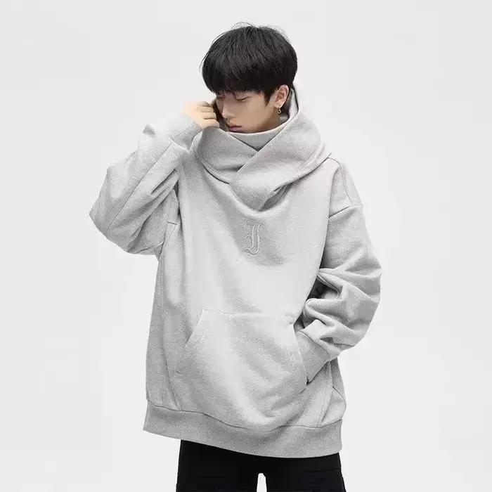 Sweat à capuche à col roulé Ninja pour hommes, nouvelle lettre brodée, mode Hip Hop, Y2K, Streetwear, Vintage, polaire, automne