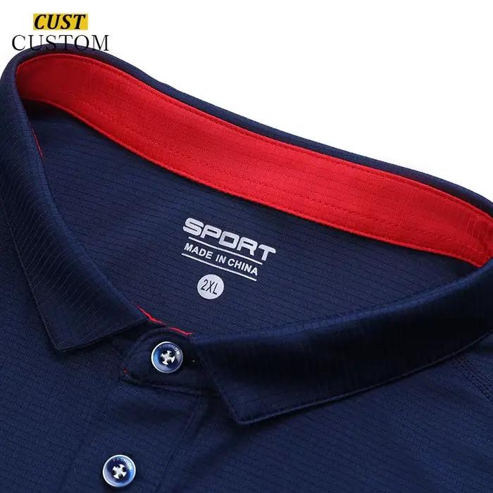 Polo de sport personnalisable pour hommes et femmes, logo de l'entreprise/broderie/conception personnelle. 100 % fibres respirantes et à séchage rapide