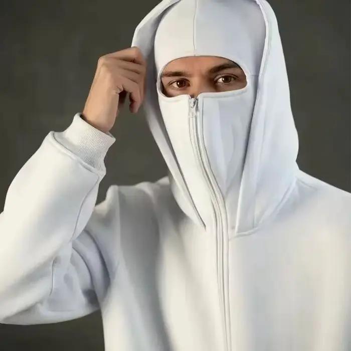 Y2K Ninja Harajuku sweat à capuche zippé chaud Double couche veste froide à la mode motif brodé français décontracté gothique hommes femmes haut