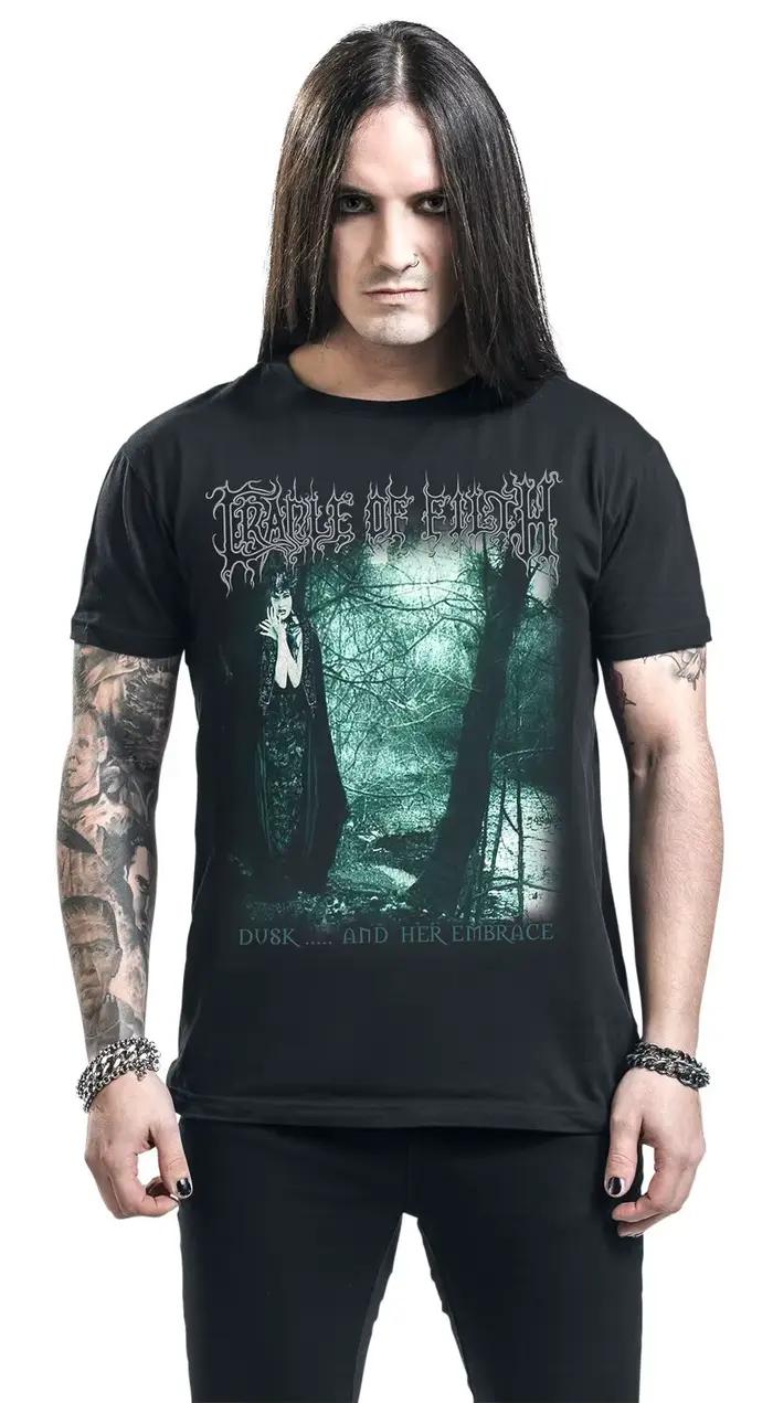 T-shirt en coton avec motif Cradle of Filth, unisexe, manches courtes, marque de mode, tee-shirt de luxe décontracté vintage