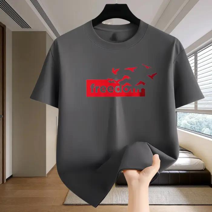 T-shirt pour homme avec imprimé - haut de sport décontracté pour le jogging et le marathon en plein air.