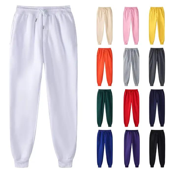 Pantalons De survêtement en polaire vierge vêtements De Jogging pantalons De survêtement hommes Joggers pantalons en gros pantalons De Sport blancs pour hommes pantalons De Hombre