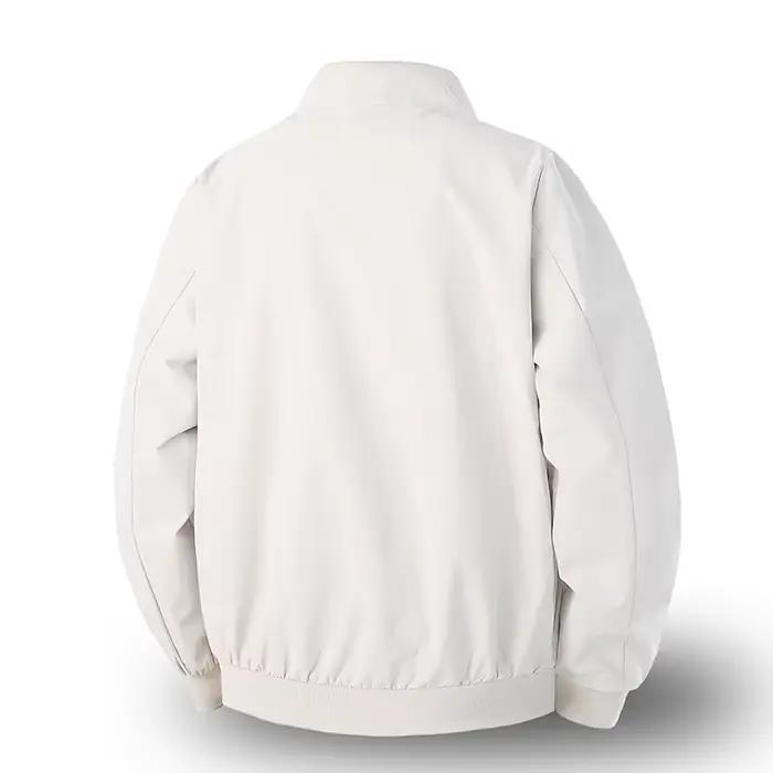 Veste classique homme coupe-vent respirante col rabattu veste à fermeture éclair manteau formel d'automne vêtement printemps homme occassions spéciales