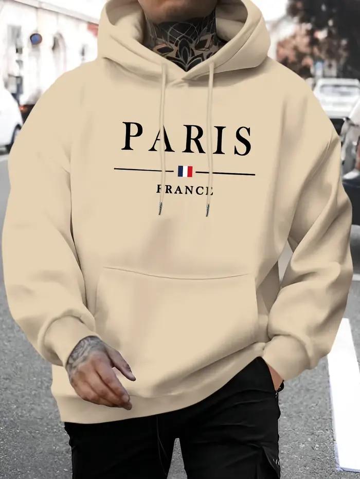 Sweat-shirt à capuche à manches longues pour hommes