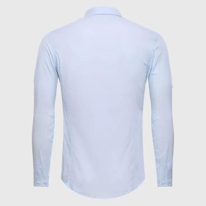 Chemise décontractée en coton et lin pour hommes