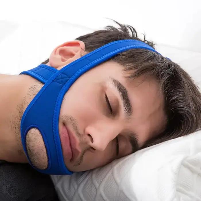 Nouvelle Sangle Mentonnière Anti-Ronflement en Néoprène