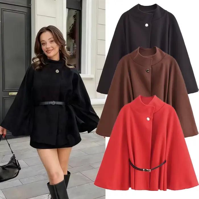 Manteaux avec sangle de taille réglable pour femmes