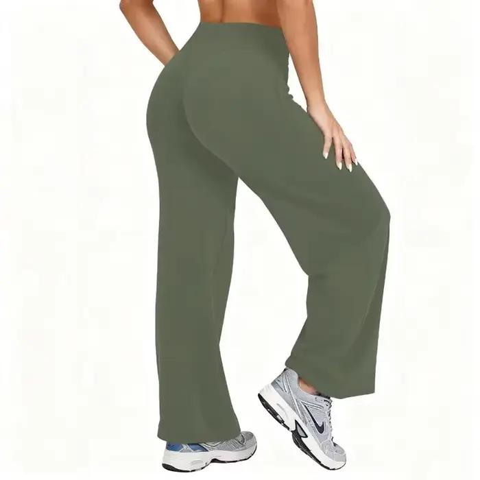 Femmes grande taille Yoga pantalon à jambes larges