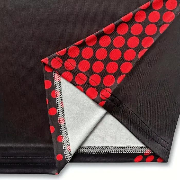 Chemise géométrique noire et rouge pour hommes