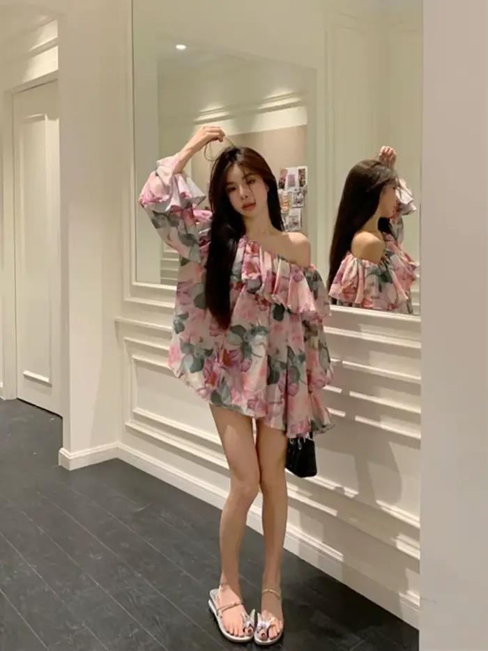 Chemise française en mousseline de soie pour femmes