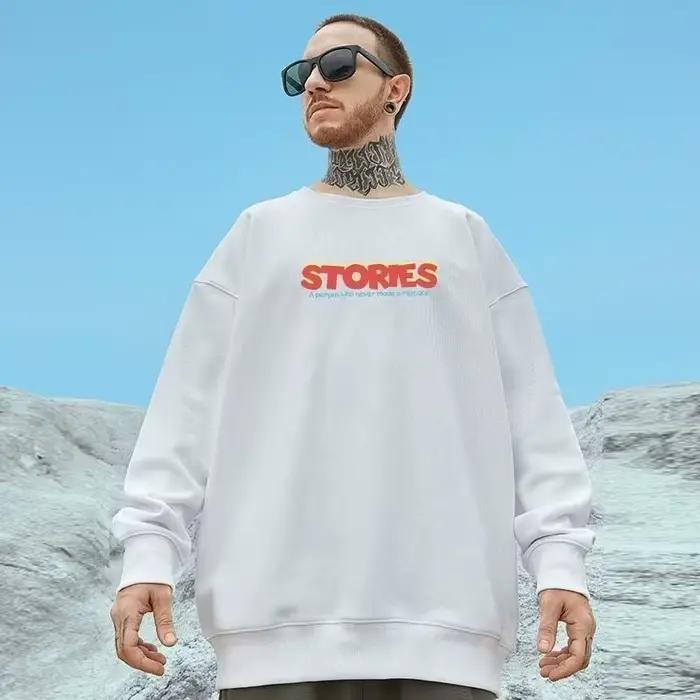 Sweat-shirt surdimensionné pour hommes, ample, Style américain, tendance, couleur Graffiti ours imprimé, manches longues, vêtements de Couple, M-8XL