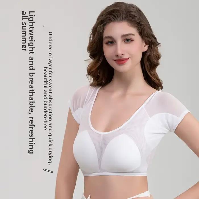 Débardeur respirant en maille transparente absorbant la transpiration avec coussinet de poitrine