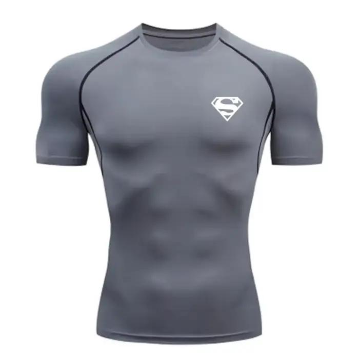 T-shirt de compression homme 2026 à manches courtes – Maillot de sport fitness