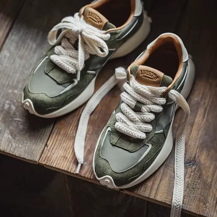 Chaussures de sport décontractées Maden pour hommes printemps automne confort respirantes semelle en caoutchouc bicolore occasions spéciales jogging