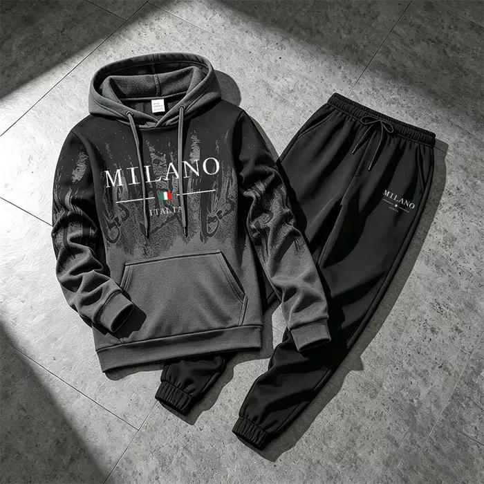 Nouvel Arrivage 2026 – Ensemble Survêtement Homme Tendance Italie : Sweat à Capuche et Pantalon de Jogging Sport Décontracté 2 Pièces
