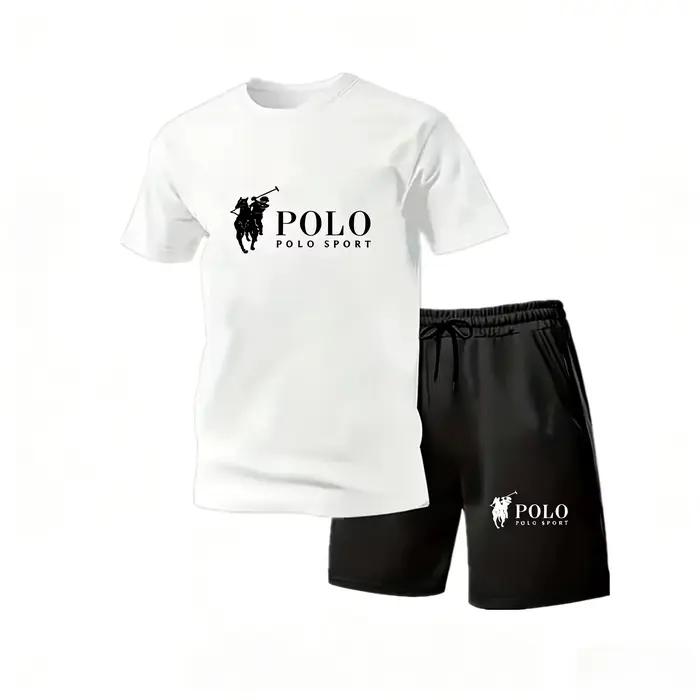Ensemble de vêtements de sport et de pantalons de jogging à col rond pour hommes