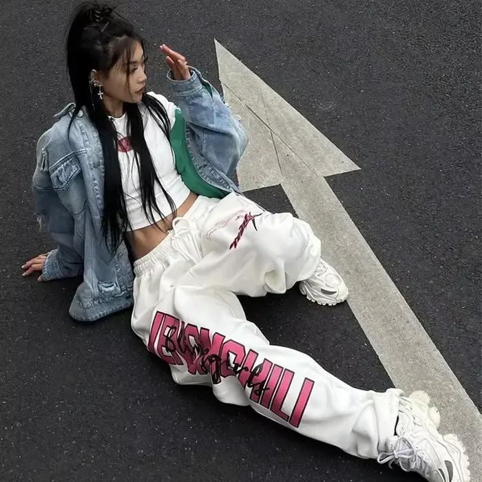 Pantalon de survêtement de Jogging blanc pour femmes