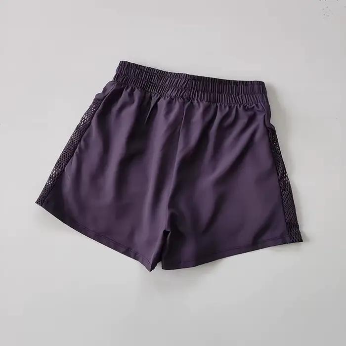 Shorts de yoga respirants à séchage rapide pour femmes, shorts de course décontractés, shorts d'entraînement, shorts de sport, jogging, fitness, gym, été, 2 en 1