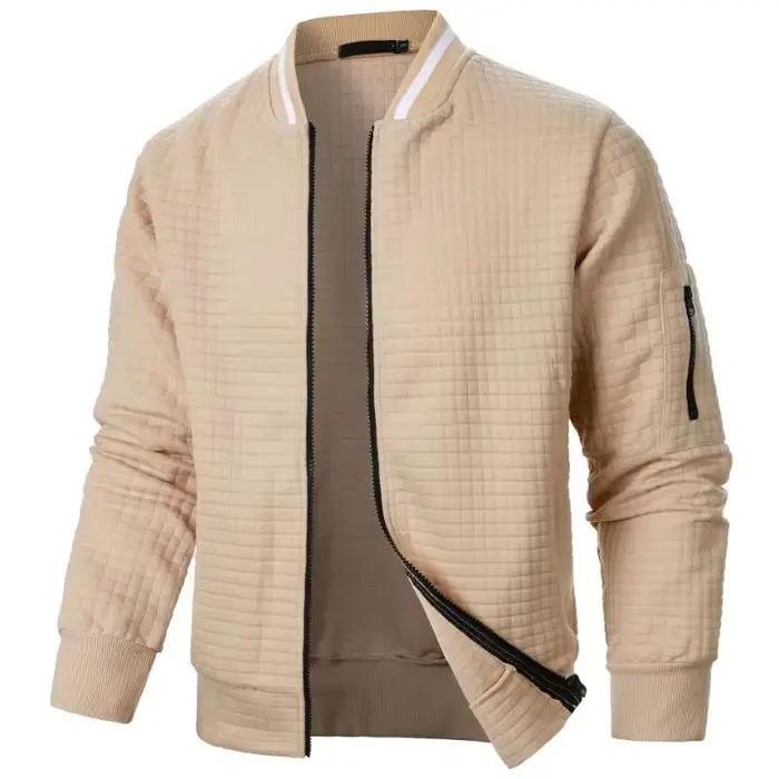 Veste à manches longues avec fermeture éclair pour homme