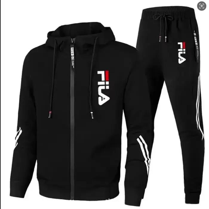 Ensemble de jogging deux pièces pour homme 2026 : veste zippée printemps-automne et pantalon de sport pour le basketball et le fitness