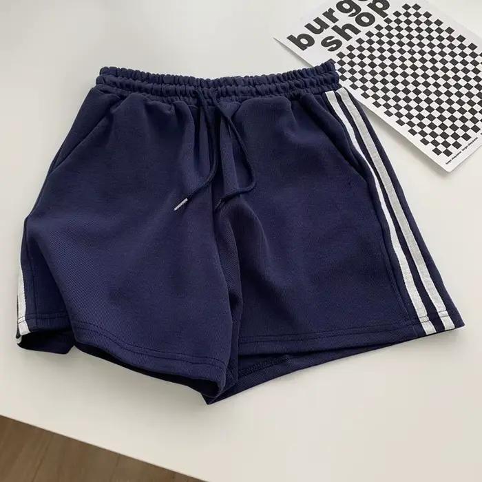 Short de dehors Vintage à Rayures Latérales pour Femme