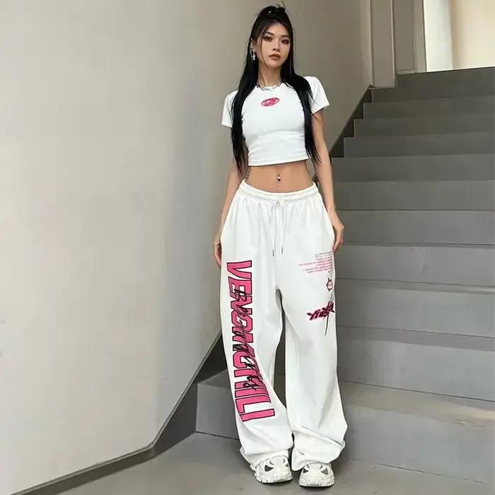 Pantalon de survêtement de Jogging blanc pour femmes
