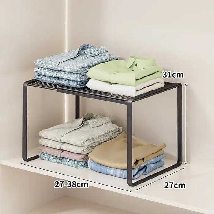 Diviseur de placard robuste pour armoires de chambre à coucher, pour organiser efficacement les vêtements, avec structure extensible pour différentes tailles d'armoires