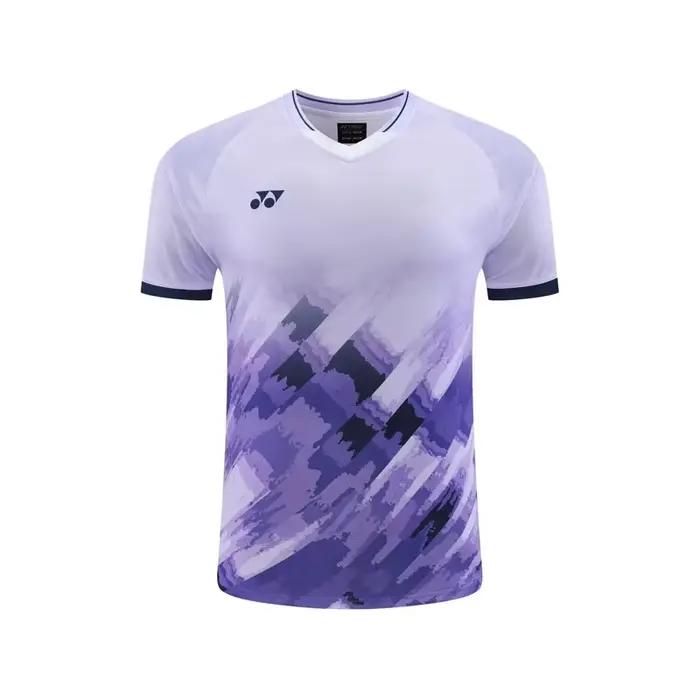 Uniformes de compétition de badminton YONEX, hauts à manches courtes pour hommes et femmes, t-shirts respirants à séchage rapide
