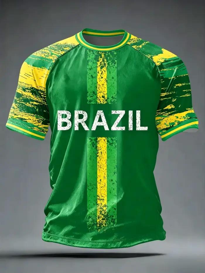 Nouveaux Maillots de Football Brésil 2026 pour Hommes – T-shirts Classiques God Brazil à Manches Courtes